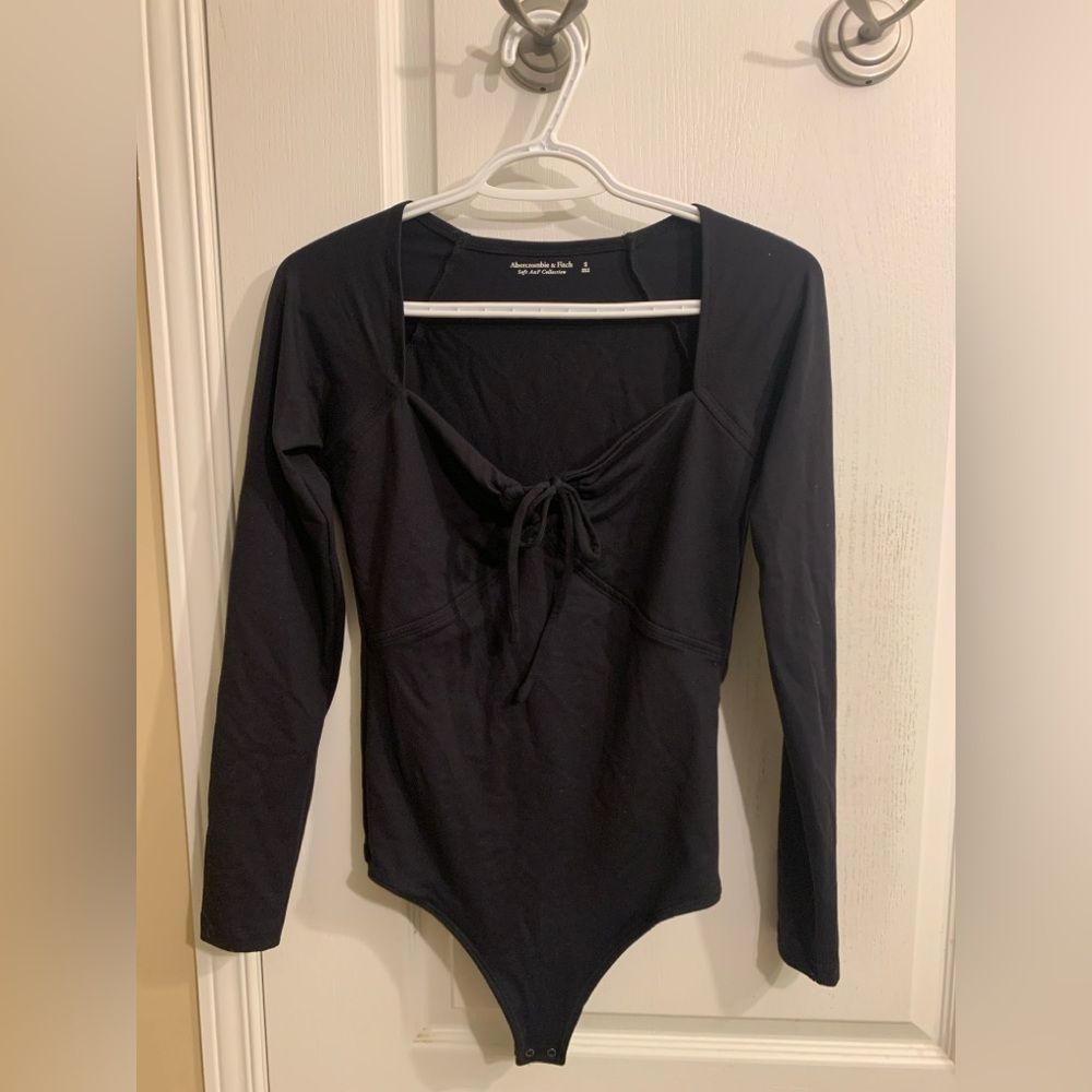 Abercrombie & Fitch Long-Sleeve black Bodysuit